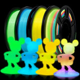 1 x RAW Customer Returns EONO Glow in the Dark Set Luminous 3D Printer Filament for 3D Printers, Luminous Rainbow Set - RRP €23.18