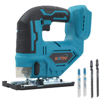 1 x RAW Customer Returns KATSU FIT-BAT 21V Cordless Jigsaw Brushless, 26mm stroke length, 0-3500SPM, cutting angle 45 , variable speed, 4 blades for wood PVC and metal, without battery 102754 - RRP €46.61