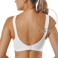 1 x RAW Customer Returns Vertvie Women s 1 2 3 Pack Sports Bra Solid Color Without Underwire Bustier Classic Comfortable Stretch Bra Medium Support Padded Feel-Good Bra 2 Pack White, 3XL  - RRP €30.24