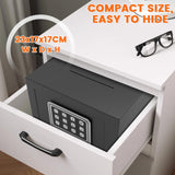 1 x RAW Customer Returns 15L Small Safe for Home, Fireproof Furniture Safe with Fireproof Waterproof Bag, Electronic Combination Lock Cash Box for Money ID Cards Jewelry Important Papers 23 17 17cm - RRP €45.99