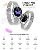 1 x RAW Customer Returns Marsyu Smartwatch Women Silver, Elegant Round Fitness Bracelet Watch IP68 Waterproof Fitness Tracker Heart Rate, Sleep Monitoring, Calories, Activity Tracker for Android IOS, Gift for Women - RRP €30.24