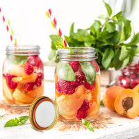 1 x RAW Customer Returns Tebery 12 Pack 450ml Mason Jars with Regular Lids and Ribbons, 16oz Preserving Jars for Jam, Honey, Wedding Gifts, Shower Gifts, Baby Food - RRP €27.31