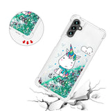 1 x Brand New QIWEIQING Compatible with Samsung Galaxy A13 5G Glitter Case, Girls Glitter Mobile Phone Case, Sequin Liquid Clear Silicone Protective Case for Samsung Galaxy A13 5G Blue Butterfly YB - RRP €11.87