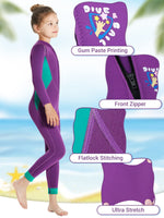 5 x Brand New Summshall Wetsuit Kids Long Girls 2.5MM Neoprene Full Body Thermal Swimsuit UV Protection Keeps Warm Diving Suit Ultra Stretch Wetsuits for Water Sports - RRP €187.0