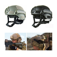 1 x RAW Customer Returns MICH2000 Style Tactical Helmet, Lightweight Tactical Helmet, Safety Tactical Version Helmet with LVN Mount Side Rails, Military Style Protective Helmet for Airsoft Paintball Tactical Military Black  - RRP €28.16