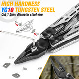 1 x RAW Customer Returns Gift for Men, BIBURY Multitools, Outdoor Multi Tool Foldable Pliers with Improved Scissors and Screwdriver, Stainless Steel Multitools with Nylon Bag, Christmas Gifts for Dad - RRP €37.09