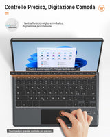 1 x RAW Customer Returns MoKo Italian Keyboard Compatible with Microsoft Surface Pro 7 Plus Pro 7 Pro 6 Pro 5 Pro 4 Pro 3, QWERTY Layout Bluetooth Keyboard with Slim Swivel Joint, Built-in Lithium Battery, Gray - RRP €85.99