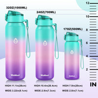 1 x RAW Customer Returns WEMEET Stainless Steel Drinking Bottles 1 Liter with Removable Straw, 18 10 Stainless Steel Water Bottle with Removable Straps Leak-Proof Double-Walled Tritan Lid for Bicycle, Outdoor, School, Gym - RRP €19.66