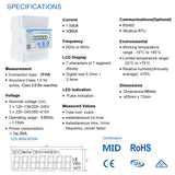 1 x RAW Customer Returns DTSU666 MID Electric Meter Electric Meter, Single Phase Rail DIN with MID Certificate, Single Phase Electronic Four Wire Energy Meter - RRP €39.64