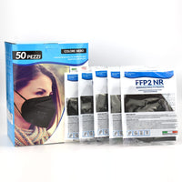 9 x RAW Customer Returns Rotoform 50 Pieces Black FFP2 Masks, MADE IN ITALY 5-Layer CE 2233 Certified, Italian and Sanitized Production, Category III PPE - RRP €123.3