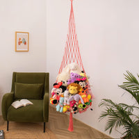 3 x RAW Customer Returns Macrame Stuffed Animal Net Hammock Small Plush Toys Large Corner Wall Hanging Organizer for Kids Bohemian Woven Decor Display Stuffed Animals Net - RRP €59.97