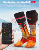 1 x RAW Customer Returns KEMIMOTO Battery Heated Socks, Heated Socks with APP, 5000mAh Rechargeable Heated Socks, Winter Cotton Socks Foot Warmer for Skiing, Hunting, Hiking S - RRP €44.38