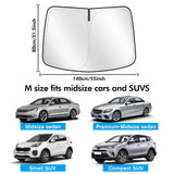 1 x RAW Customer Returns ZATOOTO Car Sun Shade Front Window, Car Sun Shade Front Window Inside, Windshield Sun Shade, Front Window Cover for Summer Blocks UV, Foldable, 140x80 cm - RRP €19.48