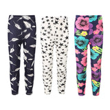 1 x RAW Customer Returns Tyidalin 3 Pairs Girls Leggings Floral Print Thin Stretch Trousers 2-12 Years, 3 PCS-b, 122-128 Label 70  - RRP €24.0