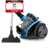 1 x RAW Customer Returns Emerio ECO cyclone vacuum cleaner 900 watts power 2.0 liter dust container 7m operating radius HEPA filter CyclonePro small and maneuverable metal telescopic tube including crevice nozzle, VCE-108278.10, black blue - RRP €59.99