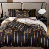 1 x RAW Customer Returns Shamdon Home Collection Bed Linen 220X240, Geometric Marble Pattern Duvet Cover Set and 2 Pillowcases 80x80cm, 3 Piece Soft Fluffy Bedding Set with Zipper, Gray - RRP €28.22