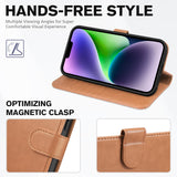 1 x RAW Customer Returns TUCCH Case for iPhone 14 Plus Cell Phone Case 2022 Magnet TPU Card Slots Kickstand RFID Blocker , Shockproof Protective Case Leather Case Foldable Compatible with iPhone 14 Plus 5G 6.7 inch Brown - RRP €20.99