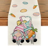 1 x Brand New Artoid Fashion GNOME Table Runner - Carrots, Easter Eggs - Spring Seasonal Decor, Kitchen, Dining Table, Indoor, Holiday, Party - 40x300cm - RRP €19.2