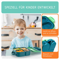 2 x RAW Customer Returns JOOKI Lunch Box with Compartments for Kids - BPA Free, Divided, 1400ml, Easy to Clean, Ideal Lunch Box for School, Travel, Kindergarten Green  - RRP €40.12