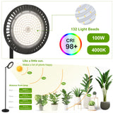 1 x Brand New Rayofly Full Spectrum LED Plant Lamp, 100W Indoor Plant Light, Adjustable Height with 4 8 12H Timer, Stand Grow Light for Large Plants - RRP €59.99