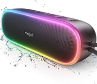 1 x RAW Customer Returns Powerful Outdoor Bluetooth Speaker, MEGUO IPX7 Waterproof Bluetooth Speaker with RGB Light, 20W 360 HD Stereo, Bass, Microphone, Bluetooth Speaker for Shower BBQ Party Garden Travel - RRP €19.67