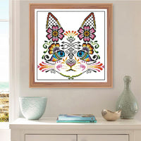 1 x RAW Customer Returns Cukol Cross Stitch Embroidery Kits Pre-Printed Set Adults, Cat Embroidery Templates Embroidery Pictures Pre-Printed Cross Stitch Embroidery Kit for Embroidery Starter Set for Adults Children Beginners, Cross Stitch Kit - RRP €17.3