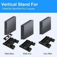 1 x RAW Customer Returns EEEKit PS4 Vertical Stand Cooling Fan, Vertical Stand with Fan, 2 PS4 Controller Charging Station, USB Hub 12 Games Storage, Compatible with Playstation 4 PS4 Slim PS4 Pro - RRP €27.62