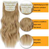 1 x RAW Customer Returns Clip in extensions hair extensions braid ombre blonde like real hair cheap hairpiece extensions synthetic synthetic hair for women long double weft hairpiece full head 4 pieces 50cm 200g T26 18 077N - RRP €23.18