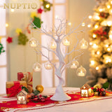 1 x RAW Customer Returns NUPTIO decorative tree Christmas tree Christmas decoration 58 cm Halloween living room wedding white Christmas wedding decoration Christmas trees table decoration indoor bedroom outdoor party tree birthday - RRP €31.95