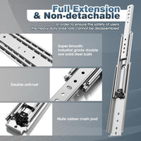 1 x RAW Customer Returns Aolisheng Heavy Duty Drawer Slide Full Extension Without Lock Heavy Duty Runner Max Load 220kg 500 600 700 800 900 1000 1100 1200 1300 1400 1500mm 1 Pair - RRP €103.0