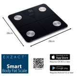 1 x RAW Customer Returns Exzact Smart Digital Personal Scale - iOS Android Bluetooth - Capacity 180 kg - Body Fat - Electronic Scale - RRP €23.99