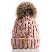 1 x RAW Customer Returns REDESS Women s Winter Bobble Beanie Hat with Warm Fleece Lined, Thick Slouchy Snow Knit Skull Ski Cap - RRP €19.99