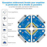 1 x RAW Customer Returns Set of 4 welding magnets with holding force 13 kg 28lb mounting bracket in arrow shape with angles 45 , 90 , 135 welding accessories, magnet for fixing - magnetic welding angle from LUNEKUCK - RRP €15.62