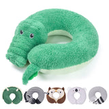 1 x RAW Customer Returns HOMEWINS Children s Travel Pillow Ultra Soft Neck Pillow Headrest Cute Neck Pillow Washable Neck Support Pillow Travel Sleeping Pillow for Car Airplane Crocodile  - RRP €15.06