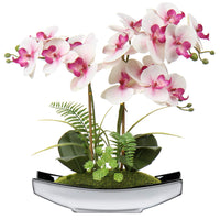 1 x RAW Customer Returns Artificial flowers orchids artificial phalaenopsis bonsai artificial flowers like real in pot artificial flowers decoration for living room bathroom table decoration, height 38CM - RRP €40.94