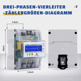 1 x RAW Customer Returns BOSYTRO electricity meter 3 phase electricity meter DIN rail 230 400V 5-100A, digital electricity meter, three-phase meter 3-phase 4-wire calibrated three-phase meter used for power measurement systems - RRP €30.48