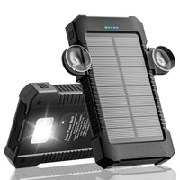 1 x RAW Customer Returns WASTDE Solar Power Bank 26800mAh, Solar Charger with Dual USB Ports and Suction Cup Mount, Waterproof Outdoor External Battery, Portable Charger with Flashlight for Smartphone, Tablet and - RRP €20.4