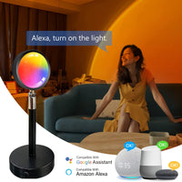 1 x RAW Customer Returns GY Sunset Light, 5W 16 Colors Four Modes LED Sunset Projector Light 360 Rotatable Night Light for Party Living Room Theme Bedroom Decoration - RRP €30.1