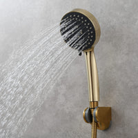 1 x RAW Customer Returns CIENCIA Gold Bathroom Rainfall Spray Hand Shower Head Universal Shower Head BS144F - RRP €28.99