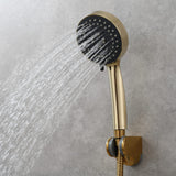 1 x RAW Customer Returns CIENCIA Gold Bathroom Rainfall Spray Hand Shower Head Universal Shower Head BS144F - RRP €29.77