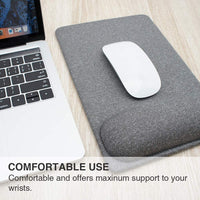 1 x RAW Customer Returns SenseAGE Enlarged Mouse Pad with Wrist Rest, Ergonomic Mouse Pad with Non-Slip Base, Comfortable for Easy Typing and Pain Relief, Grey - RRP €20.4