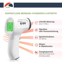 1 x RAW Customer Returns QQZM infrared clinical thermometer - digital forehead thermometer for adults, children and babies - contactless and fast - RRP €16.13