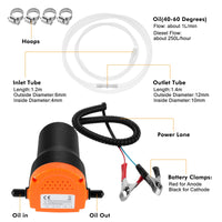 1 x RAW Customer Returns BOYISEN Oil Suction Pump, 12V 80W Diesel Fuel and Oil Transfer Pump For Cars Motorcycles Boats Fluid Extractor Electric Gearbox - RRP €34.93