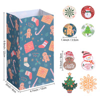 1 x RAW Customer Returns Gintan Paper Bags Small Christmas Gift Bags 24 Pieces-4 Styles 6 Pieces, Comes with 24 Small Christmas Cards and 24 Small Clips Christmas Gift Bag for Christmas Advent Calendar - RRP €14.14