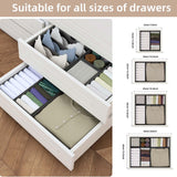 1 x RAW Customer Returns WANGIRL 8-Piece Set Underwear Organizer Cabinet, Foldable Fabric Storage Box Wardrobe Organizer System, Drawer Organizer Clothes for Bra Socks Storage Grey  - RRP €20.14