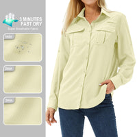 1 x RAW Customer Returns yeyity shirt blouse women UPF 50 UV protection long-sleeved shirt women outdoor hiking shirt safari clothing women breathable quick dry casual tops sports tops 5071, yellow, S  - RRP €34.99