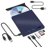 1 x RAW Customer Returns Arozxin External CD DVD Drive, External DVD CD Burner USB 3.0 and Type-C with SD TF Card Reader and USB, DVD-ROM, CD-RW, VCD for Windows 7 8 10 Vista XP Mac OS, Laptop, Desktops - RRP €43.38