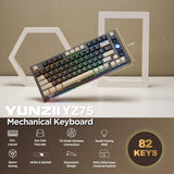 1 x RAW Customer Returns YUNZII YZ75 75 Hot Swappable Wireless Gaming Mechanical Keyboard, RGB Backlight, BT5.0 2.4G USB-C, Double Shot PBT Keycaps for Linux Win Mac Gateron G Pro Yellow, Black  - RRP €88.51