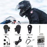 1 x RAW Customer Returns BETOWEY Motorcycle Helmet Intercom, BT-S3 V5.0 Bluetooth Hands-Free Headset for Motorcycle Helmet 1000m 1 BT-S3  - RRP €60.47