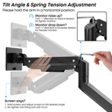 3 x RAW Customer Returns Monitor holder 1 monitor for 17-49 inch flat curved screen, robust gas spring monitor holder, height adjustable with tilts, increased load capacity of 2 20kg, VESA 75x75 100x100 - RRP €359.97